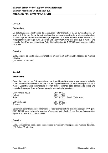 Modulaire Durée de l'examen 90 minutes Points max. 45 points