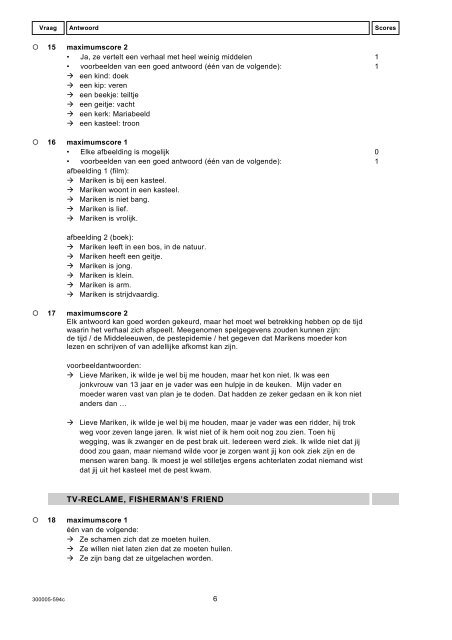 Correctievoorschrift examen VMBO-GL en TL 2003 - Examenblad.nl