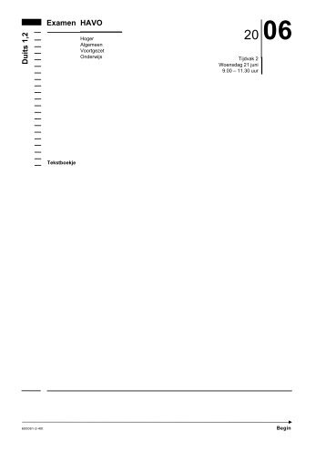 Duits 1,2 Examen HAVO - Examenblad.nl