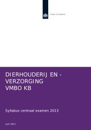 DIERHOUDERIJ EN - VERZORGING VMBO KB - Examenblad.nl