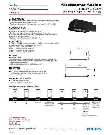 Exceline SiteLyter Spec Sheet