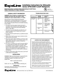 Installation Instructions for Silhouette Series SPW/SAW ... - ExceLine
