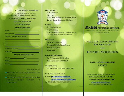 Download FDP Brochure - Excel Group Institutions
