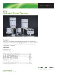 HY-53 Hydrogen Tetrode Thyratron - Excelitas Technologies