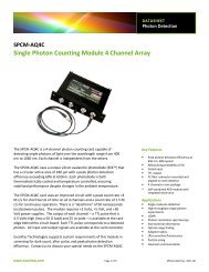 Single Photon Counting Module 4 Channel Array - Excelitas ...