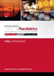 2011 Final Programme - Excellence in Paediatrics Institute