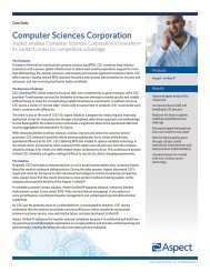 Case Study Computer Sciences Corporation - Aspect