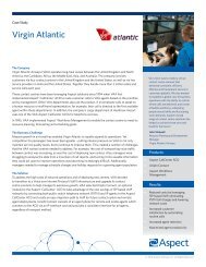 Case Study Virgin Atlantic - Aspect