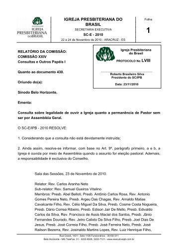 doc. lviii - Secretaria Executiva IPB