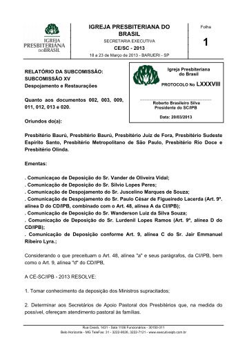 doc.lxxxviii - Secretaria Executiva IPB