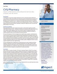 Case Study CVS/ Pharmacy - Aspect