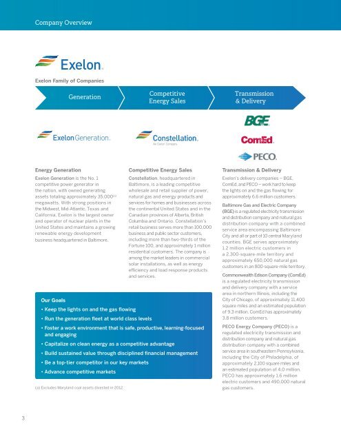Investors Fact Book - Exelon Corporation