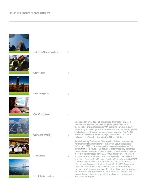 2012 Summary Annual Report - Exelon Corporation