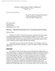 FEDERAL ENERGY REGULATORY COMMISSION Project No. 405 ...