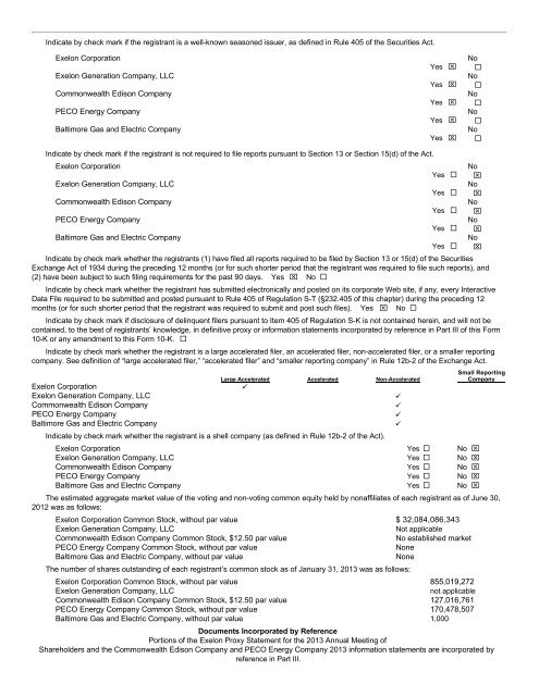 2012 10K - Exelon Corporation