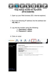 Voip Setup Guide for Dynalink (RTA1046VW) - Exetel