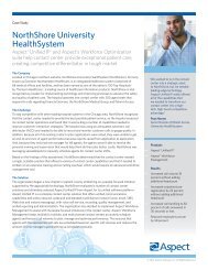 Northshore University Healthsystem Case Study - Aspect