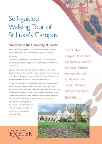 Self-guided Walking Tour of St Luke's Campus - University of Exeter