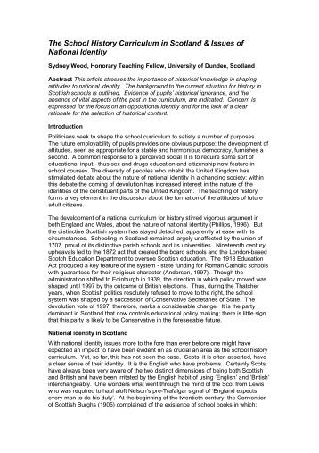 Scottish national identity essay