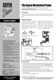 Mechanical Pump Data Sheet - Aspen Pumps