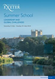 Summer School - University of Exeter