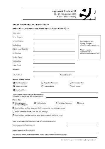 Akkreditierungsformular als PDF-Datei - exground.com