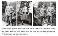 Zenhäusern Walter absolvierte im Jahre 1937 die Rekrutenschule ...