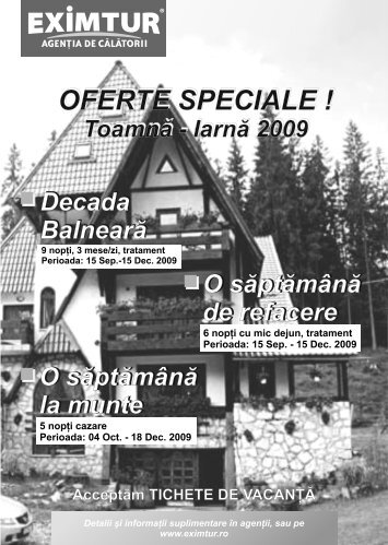 OFERTE SPECIALE - Eximtur