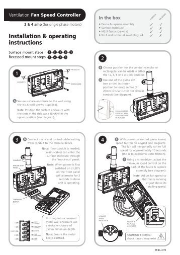 In the box Installation & operating instructions - Aspen Pumps