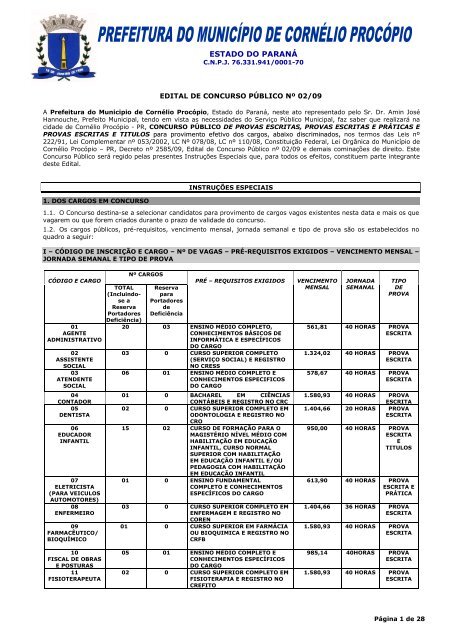 Notícia - Confira o local e horário do Concurso Público 2024 no Edital 2090  - Prefeitura Municipal de Cajati