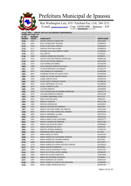 Prefeitura Municipal de Ipaussu - exitus consultoria e concursos