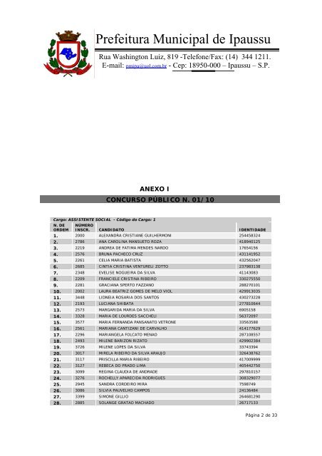 Prefeitura Municipal de Ipaussu - exitus consultoria e concursos