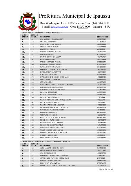 Prefeitura Municipal de Ipaussu - exitus consultoria e concursos