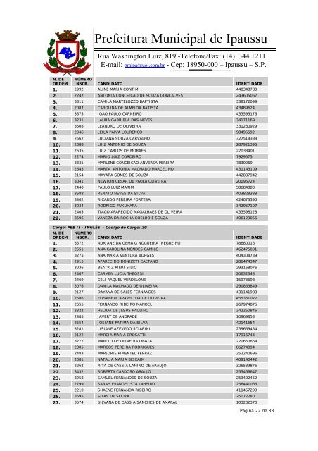 Prefeitura Municipal de Ipaussu - exitus consultoria e concursos