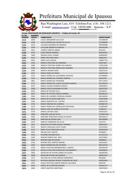 Prefeitura Municipal de Ipaussu - exitus consultoria e concursos