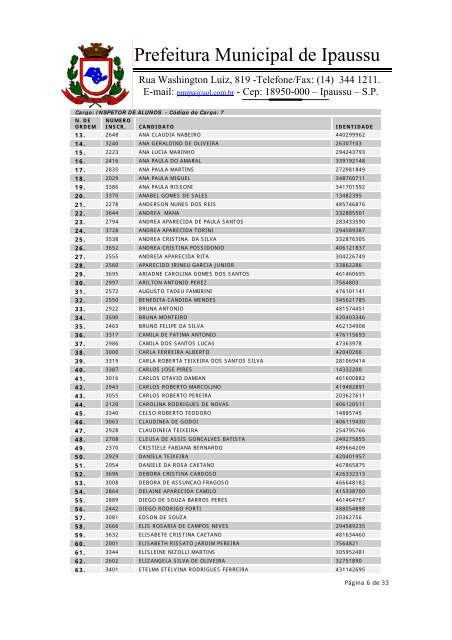 Prefeitura Municipal de Ipaussu - exitus consultoria e concursos