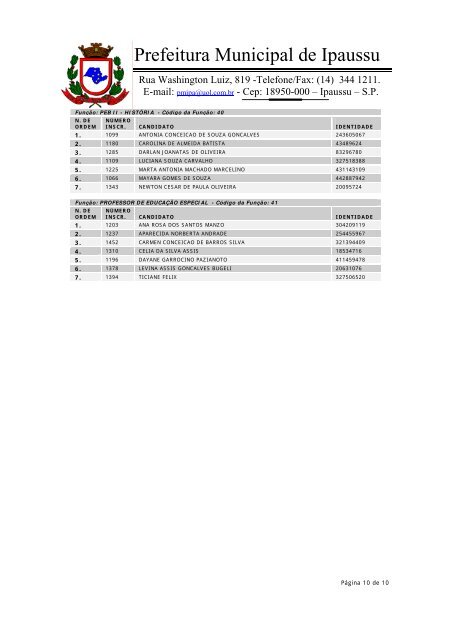 Prefeitura Municipal de Ipaussu - exitus consultoria e concursos