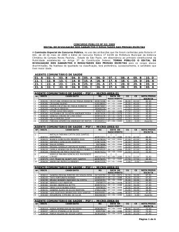 agente comunitário de saúde 01. a 02. c 03. b 04 ... - Exitus Concursos