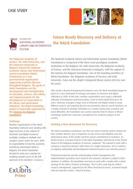 CASE STUDY Future Ready Discovery and Delivery at ... - Ex Libris