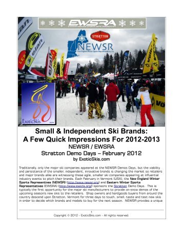 Small & Independent Ski Brands: A Few Quick ... - ExoticSkis.Com