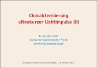 Charakterisierung ultrakurzer Impulse (II)