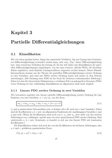 Kapitel 3 Partielle Differentialgleichungen