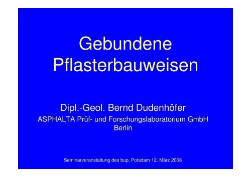 12/06/2009 Gebundene Pflasterbauweisen 08-03 - Asphalta Prüf ...