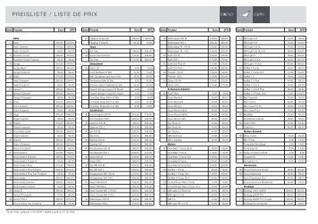 PREISLISTE / LISTE DE PRIX - Exped.com exped