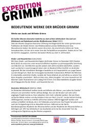 BEDEUTENDE WERKE DER BRÜDER GRIMM - Expedition Grimm