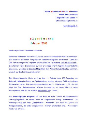 2 eXperimenta im Februar\374 - Experimenta.de