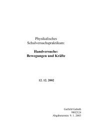 Physikalisches Schulversuchspraktikum: Handversuche ... - JKU