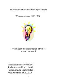 1. Versuche zur magnetischen Wirkung des elektrischen ... - JKU