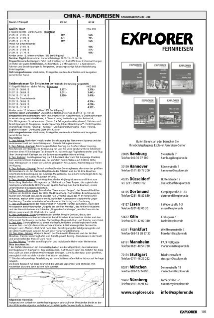 Gesamtpreisliste - Explorer Fernreisen