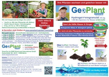 GeoPlant aquasafe Hydrogel-Feingranulat